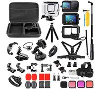 Pikioraz 52 en 1 Kit d'Accessoires pour Caméra d'action, Kit d'Accessoires Compatible avec GoPro 12 11 10 9, Action Camera Accessoires pour Hero