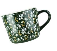 PIKITER Tasse en céramique de noël verte, 400 ml, avec poignée, for céréales de petit déjeuner, Dessert, lait, café, cuisine domestique, 1 pièce