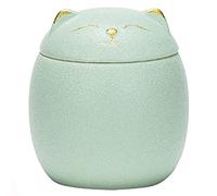 PIKITER Urne funéraire for Animaux de Compagnie, Mini urne commémorative en céramique for Cendres de Chat ou de Chien, Petit Souvenir funéraire, Contenant for Cendres, 1 pièce(Light Green)