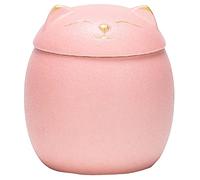 PIKITER Urne funéraire for Animaux de Compagnie, Mini urne commémorative en céramique for Cendres de Chat ou de Chien, Petit Souvenir funéraire, Contenant for Cendres, 1 pièce(Pink)