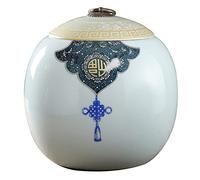 PIKITER Urne funéraire Moyenne for Cendres humaines Adultes, urne funéraire décorative for Homme et Femme, urne for Cendres d'animaux, Petite urne Souvenir, 1 pièce(Celadon)