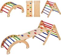 Pikler Triangle Set 5 en 1 Jouets Montessori Escalade Jeunes Enfants Coloré