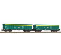 PIKO 28314 Échelle HO Ensemble Deux Wagons Eaos À Essieux PKP CARGO Époque V