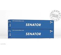 Piko 56240 - H0 1:87 - Ensemble De 2 Conteneurs De 40' "Senator"
