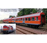 Piko 57114 Coffret S locomotive diesel Sm42 +1x voitures à deux niveaux + 1x 120A voitures voyageurs Polregio voie A & B VI