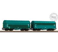 PIKO 58288 - H0 1:87 Ensemble De 2 Wagons Marchandises FS Shimmns Bâchés Era VI