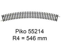 Piko Rail courbe H0 55214 Voie A 30° 546 mm – Lot de 6