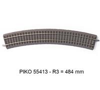 Piko Voie A H0 55413 Rail courbe 6 pièces