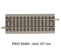 Piko Rail droit 55404 H0 Voie A 107 mm 6 pièces