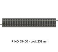 Piko Voie PI A-Track H0 55400 – Rail droit 239 mm – 6 pièces (G239)