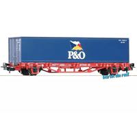 PIKO Wagon porte-container à essieux P&O DB ép. V - HO 1/87 - PIKO 57706