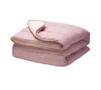PIKOLIN Couette 100 x 120 cm 300 g Tempérée en Fibre Ecolofil pour Berceau - Couette Réversible Toucher Plume, Lavable, Douce et Respirante - Bicolore Mauve/Blanc