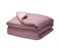 PIKOLIN Couette 180 x 220 cm 300 g Tempérée en Fibre Ecolofil pour Lit 1 Personne - Couette Réversible Toucher Plume, Lavable, Douce et Respirante - Bicolore Mauve