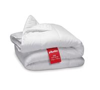 PIKOLIN - Couette Hiver et Été en Plumes Naturelles | 180x220 cm | Coton Respirant, 2 Garnissages Modulables | Lavable en Machine 120+160 g/m² | Toutes Saisons, Blanc, 100% Coton, Certifié Oeko-TEX