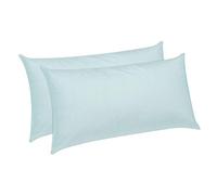 PIKOLIN Lot de 2 Oreillers 60 x 40 cm en Fibre Ecolofil Dermoprotectrice, Taie Coton avec Traitement Aloe Vera - Confort Moelleux Respirant et Fermeté Faible