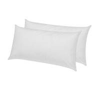 PIKOLIN Lot de 2 Oreillers 70 x 40 cm en Fibre Ecolofil Dermoprotectrice, Taie Coton avec Traitement Aloe Vera - Confort Moelleux Respirant et Fermeté Faible