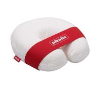 PIKOLIN Oreiller de Voyage Ergonomique en Mousse à Mémoire de Forme - Soutien Cervical et Cou, Adaptable et Doux - Fermeté Moyenne/Faible, Respirant et Taie Lavable - Blanc