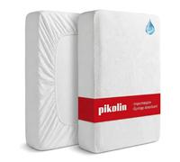 PIKOLIN Protège Matelas 90 x 190/200 cm Hauteur max. 32 cm Imperméable avec Certifié Oeko-Tex - Housse de Matelas en Éponge Respirante et Silencieuse, Élastique sur le Pourtour