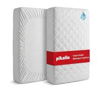 PIKOLIN Protège-Matelas Imperméable Matelassé | 160x200 cm, Hypoallergénique, Fibre Ecolofil, Respirante, Jusqu'à 32 cm, Bonnet Élastique