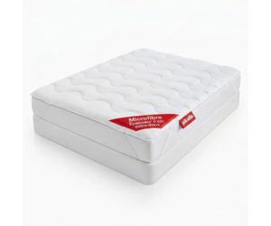 PIKOLIN - Surmatelas King Size 160x190 cm | Microfibre 3 cm d'épaisseur, Housse de Matelas Extra Douce | Respirante et Lavable, Confort Hôtelier | Idéal Peaux Sensibles et Allergies, Modèle Sakai