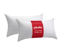 PIKOLIN - Taie d'oreiller 100% Coton Anti-Froissement | 45x70 cm | Douce et Respirante, Lavable en Machine | Fermeture Éclair Confort Toute l'Année, Certifié Oeko-TEX | Lot de 2