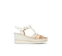 Pikolinos Aguadulce Sandales Compensées Femme | Cuir |Ultra-léger | Blanc