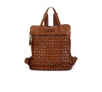 Pikolinos Amer Sac à dos pour femme en cuir avec fermeture éclair Marron clair