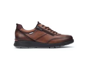 Pikolinos - Baskets en Cuir Marron avec Fermeture Éclair - Homme - Chaussures - Brun - Taille: 40 EU