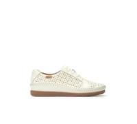 Pikolinos Cadaques Chaussures Plates Femme | Cuir | Élastique | Blanc