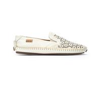 Pikolinos, Femme, Chaussures, Beige, Taille: 35 EU Mocassin d'été perforé - Blanc