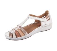 Pikolinos Femmes Sandales T-Step Cuir P. Vallarta 655_0843C2, Taille:38 EU, Couleur:Blanc