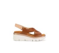 Pikolinos Gomera Sandales Compensées Femme | Cuir | Ultra-léger | Marron