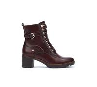Pikolinos Llanes Bottines à Talon Femme | Cuir | Lacets et Éclair | Marron