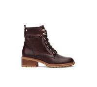 Pikolinos Medina Bottines à Talon Femme | Cuir | Lacets et Éclair | Marron