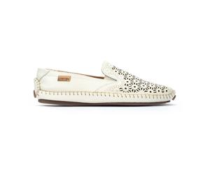 Pikolinos - Mocassin d'été perforé - Blanc - Femme - Chaussures - Beige - Taille: 41 EU