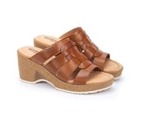 Pikolinos - Sandale Confortable à Talon Compensé avec Semelle Rembourrée - Femme - Chaussures - Brun - Taille: 41 EU