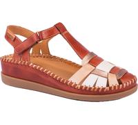 Pikolinos Sandale en cuir pour femme T-step talon compensé Cadaques W8K-0965C1, Taille:39 EU, Couleur:Rouge
