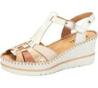 Pikolinos Sandale Femme Cuir T-Step Talon Coin Boucle Aguadulce W3Z-1836C1, Taille:41 EU, Couleur:Blanc