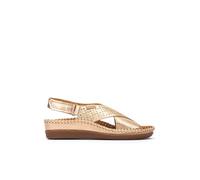 Pikolinos Sandales à semelles compensées CADAQUES en cuir Femme Champagne