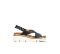 Pikolinos Sandales à semelles compensées en Cuir GOMERA pour Femme Color BLACK