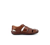 Pikolinos Tarifa Sandales Homme | en Cuir | Fermeture Adhésive | Marron