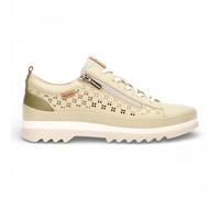Pikolinos Vigo Baskets En Cuir Vert Pomme À Lacets Et Zippées Pour Femmes