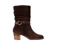 Pikolinos Zamora Bottes Femme | Cuir | Éclair | Talon Moyen | Marron Foncé
