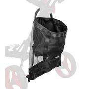 Pikpops Sac de Rangement en Maille pour Accessoires de Chariot de Golf à 3 Roues Push-Pull - Filet de Rangement pour Chariot de Golf Universel, Noir, L, Moderne