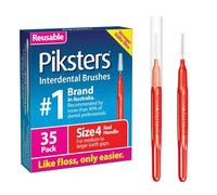 Piksters Brosses interdentaires (lot de 35, taille 4 (rouge))