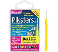 Piksters Interdental Brush Size 3 (40 Pack) Jaune - Brosses à dents manuelles pour adultes unisexes