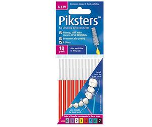 PIKSTERS Lot de 10 brosses Rouge, 0,65 mm, Avantage Pack de 3 (3 x 10)