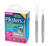 Piksters Size 0 Silver/Grey Interdental Brush - Pack of 40