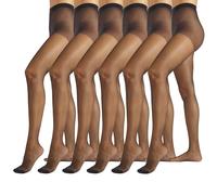 PIKY PACK 6 PAIRES Collants Femme 20 DEN, Collants Transparents, Collants Invisibles, Collants Transparents Effet Satin