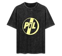PIL Public Image Ltd is Rotten Tour Black T-Shirt Printed Tee Graphic Top for Men Unisex Shirt S